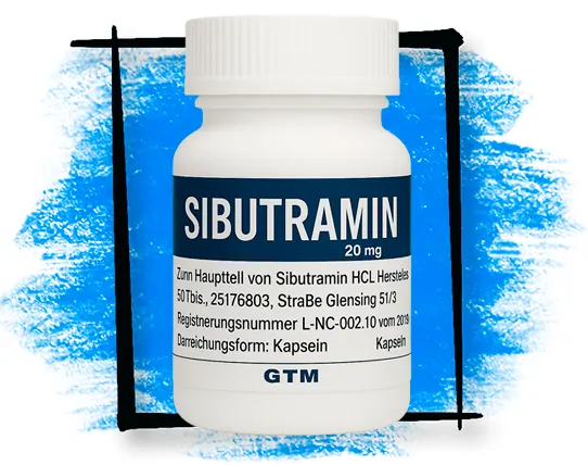 Зображеня сибутрамін флакон на хиро блоці